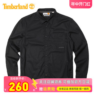 现货Timberland添柏岚户外男款休闲运动口袋式翻领长袖衬衫A69JD