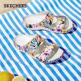 SKECHERS斯凯奇女鞋拖鞋24夏季新款运动拖鞋轻便沙滩鞋凉拖111437