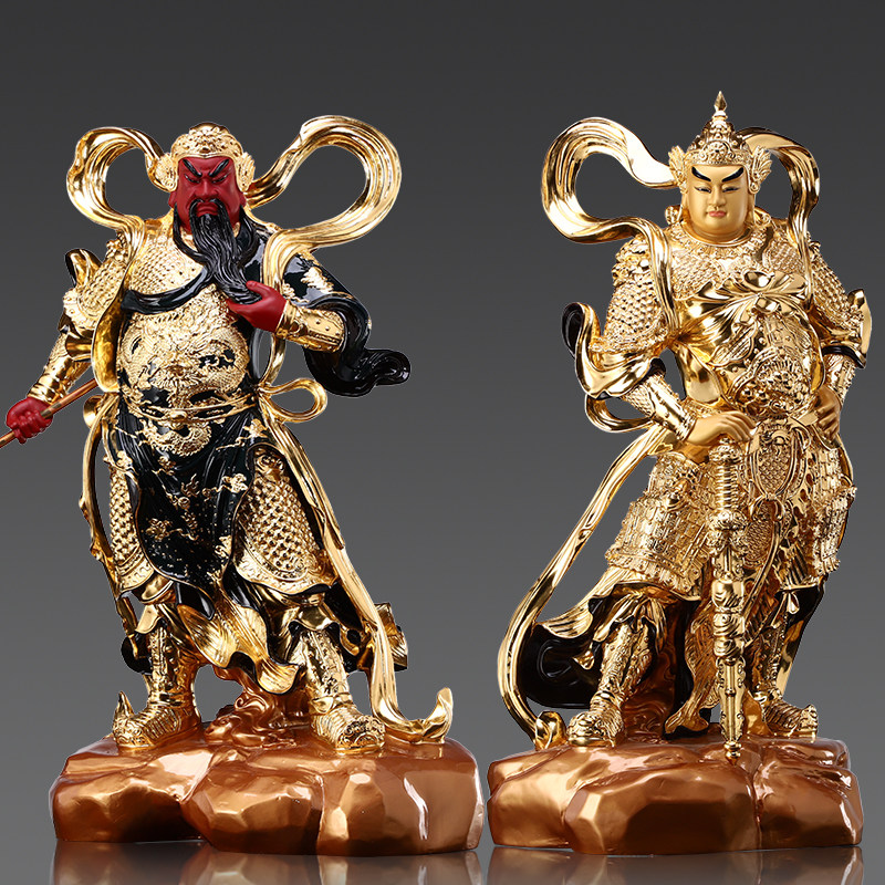 秦歌家居旗舰店的优惠券大全—秦歌韦陀伽蓝菩萨铜佛像关公贴金佛教踏