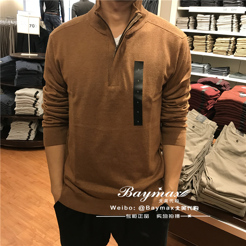 【Baymax】  香蕉共和/BananaRepublic 男士内搭高领毛衣|msdalam kategori Pakaian Lelaki, baju sejuk/sweater - dari Buy2taobao.com untuk memberikan perkhidmatan ejen Taobao profesional membeli