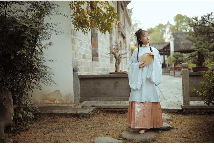 汉服出租兰若庭汉服太平有象马面织金马面明制袄裙立领袄裙校服