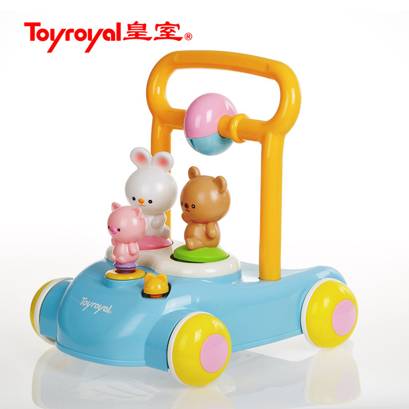 皇室Toyroyal 音乐助步车婴幼儿手推学步玩具锻炼宝宝走路10个月