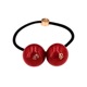 ㊣韩国原产红色珠珠球球发圈日韩马尾发绳皮筋套镶钻奢华高端头绳
