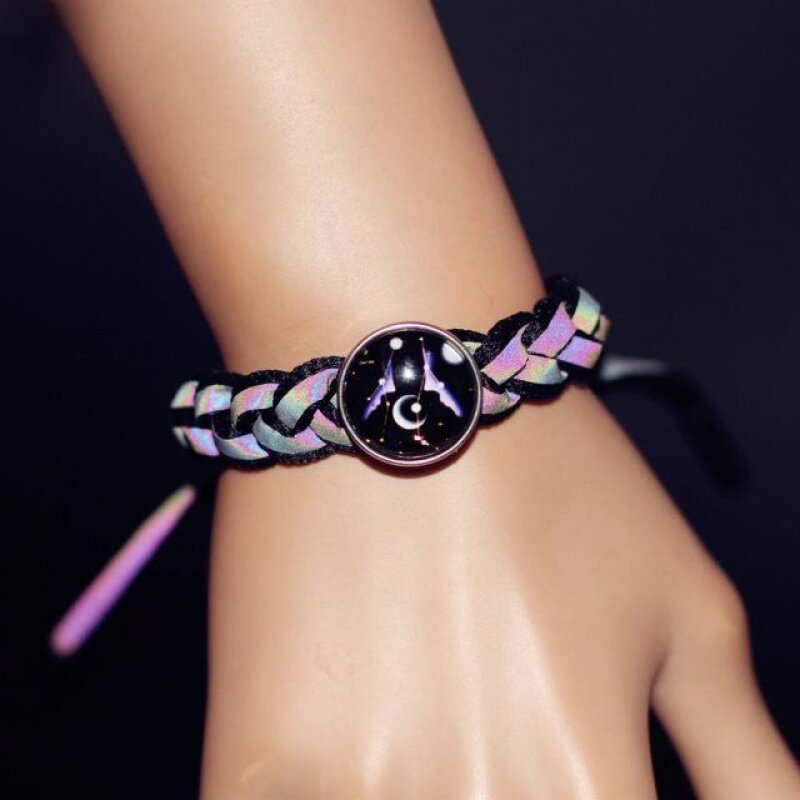 异地恋神器感应手链情侣手链一对感应发亮震动抖音网红夜光手环男