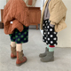 韩国童装儿童冬季新品短款皮草毛毛棉衣男女童宝宝绗缝两面穿棉服
