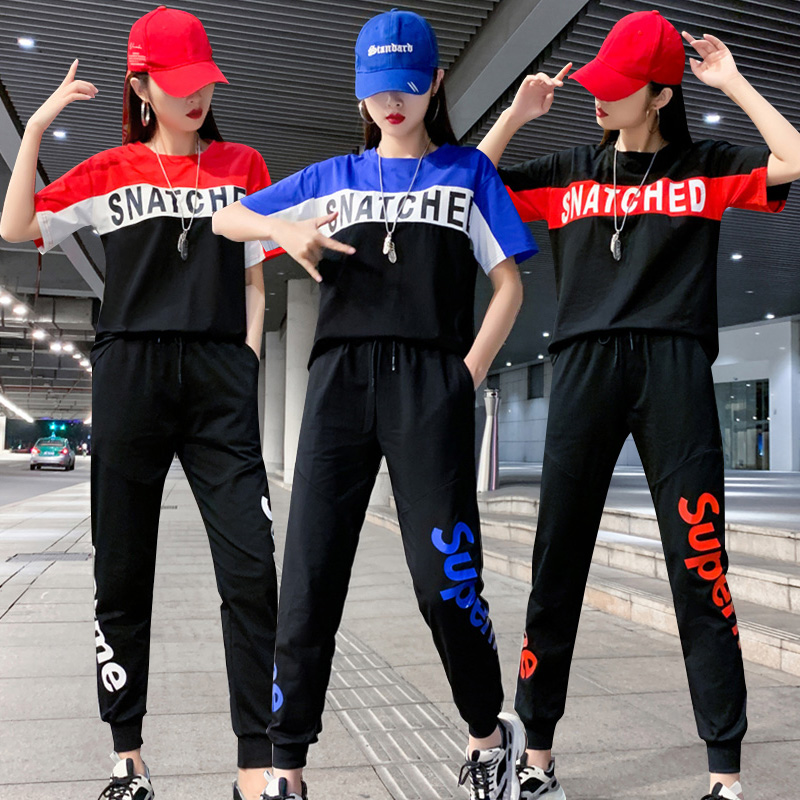 韩版爵士舞服装女学生嘻哈风格街舞套装洋气宽松鬼步舞演出服潮牌