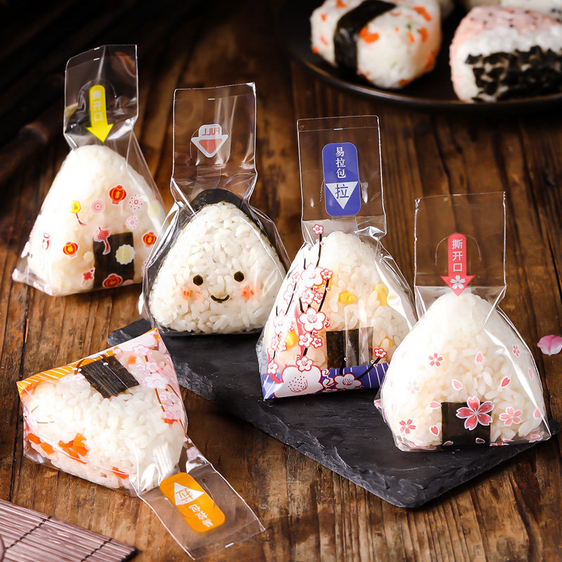 一折寿司工具包_日式三角饭团包装袋寿司包装纸海苔工具模具打包袋子