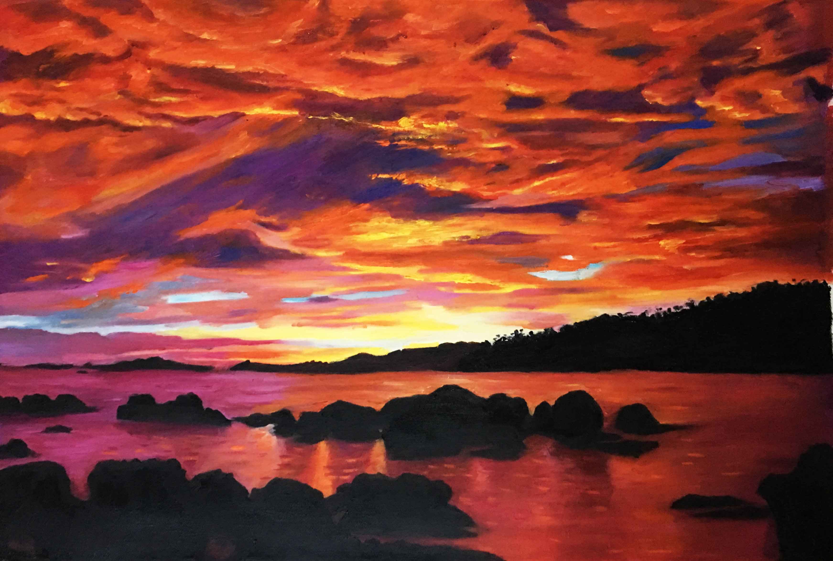 张鹏飞 《漫天祥云》 布面油画