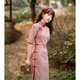 格子旗袍复古民国女装新中式夏季年轻款少女改良学生小个子连衣裙