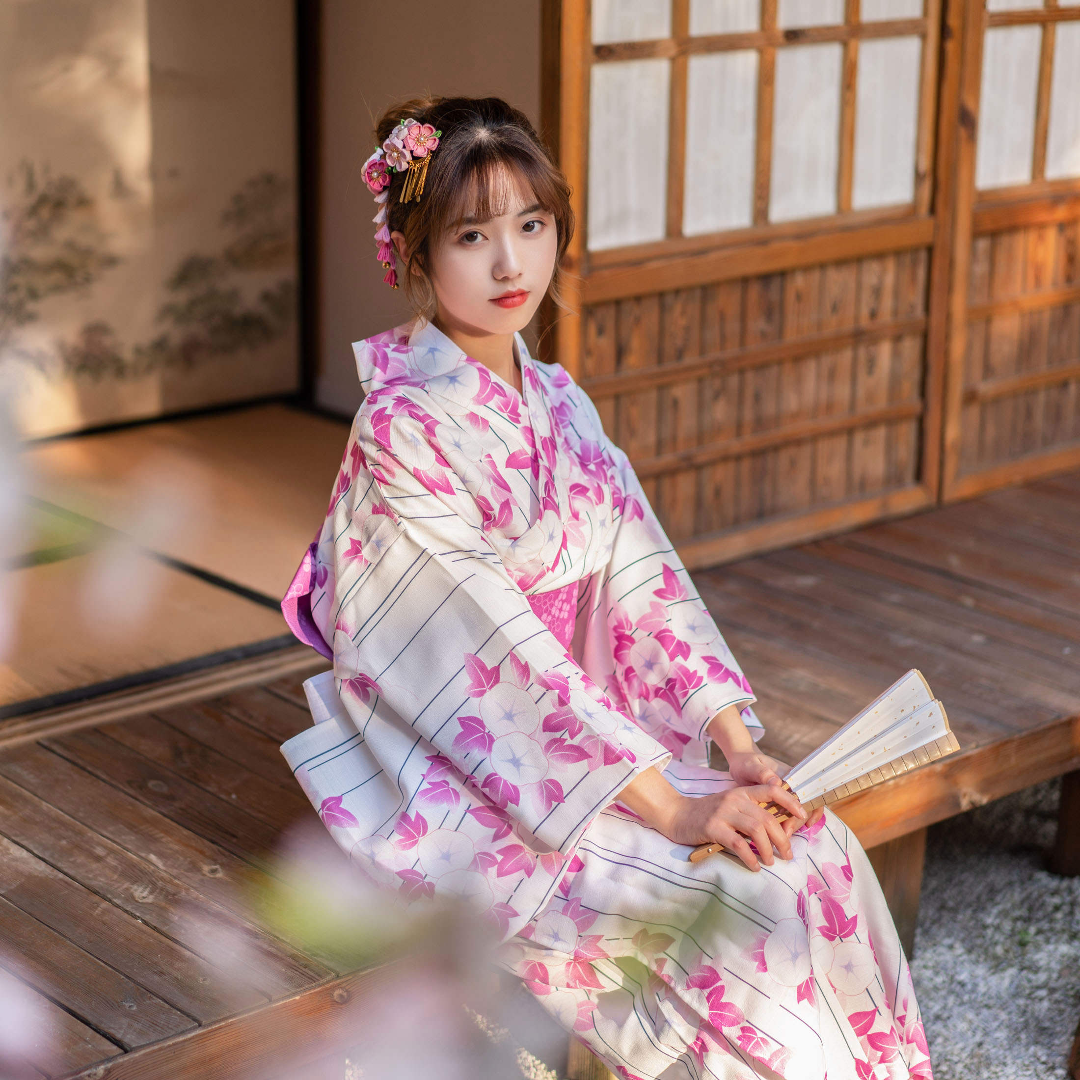 日式和风浴衣浪漫紫色牵牛花图案文艺复古少女改良和服连衣裙写真在类目 女装/女士精品, 连衣裙中 - 来自Buy2taobao.com提供专业的淘宝代购服务