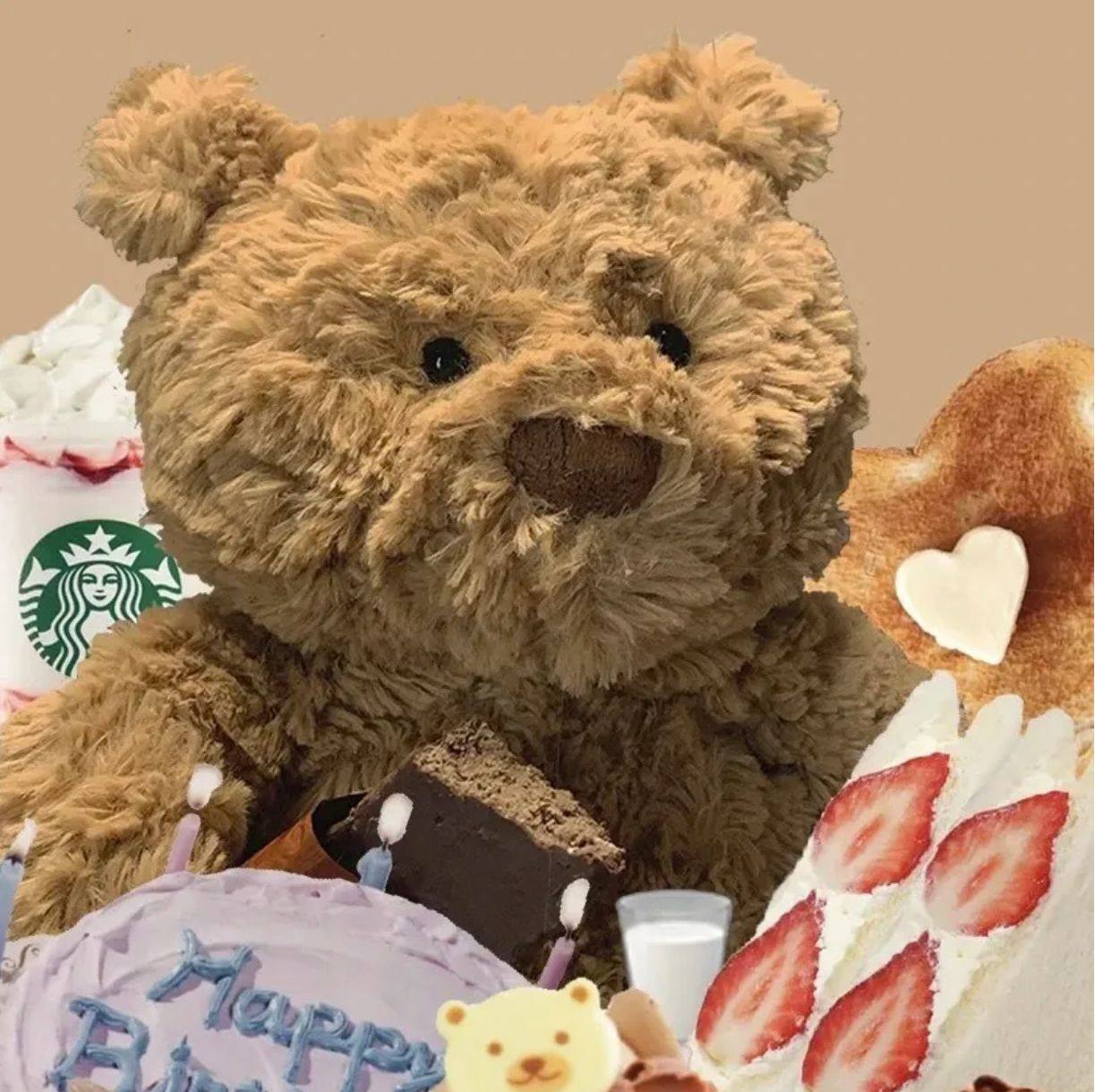 巴塞罗熊布瑞恩泰迪熊生日礼物公仔毛绒玩具安抚玩偶抱枕少女心