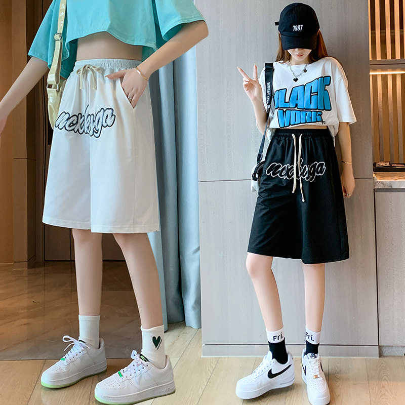 5分短裤女夏装2023新款中长款6分短裤夏季女显瘦到膝盖大裤衩子女