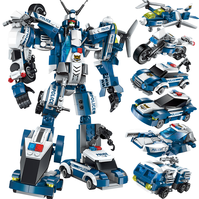 积木玩具拼装机器人机甲益智男孩子系列儿童礼物2024新款新年礼物