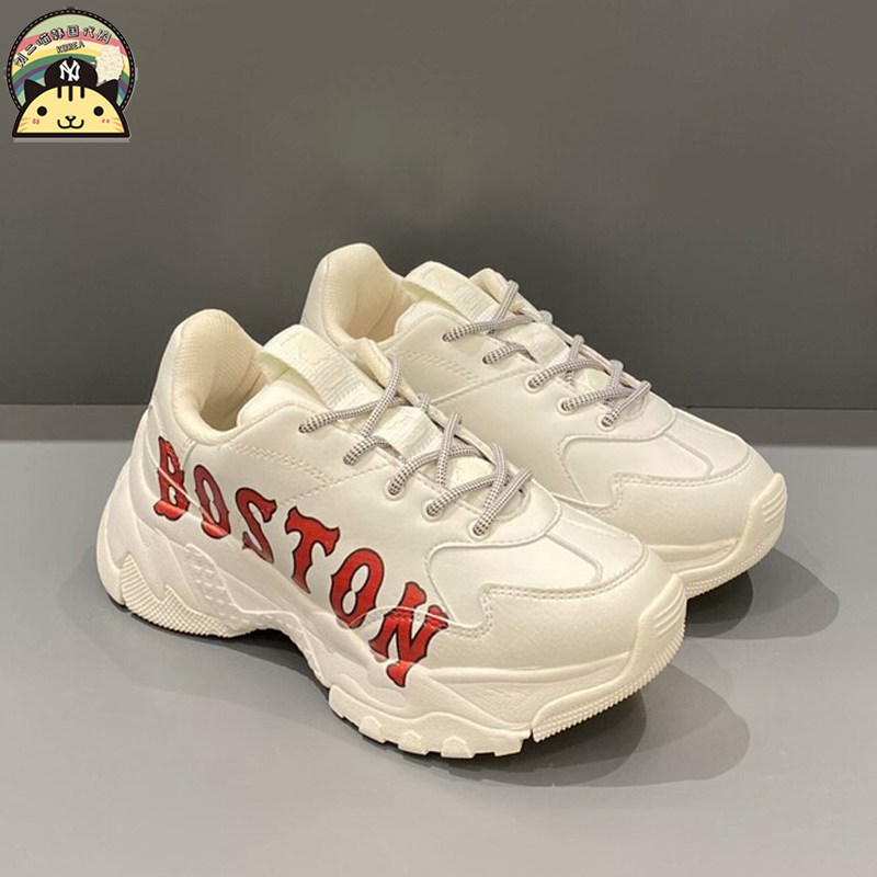 mlb老爹鞋专柜正品波士顿红袜队字母男女复古潮流增高运动鞋shc2