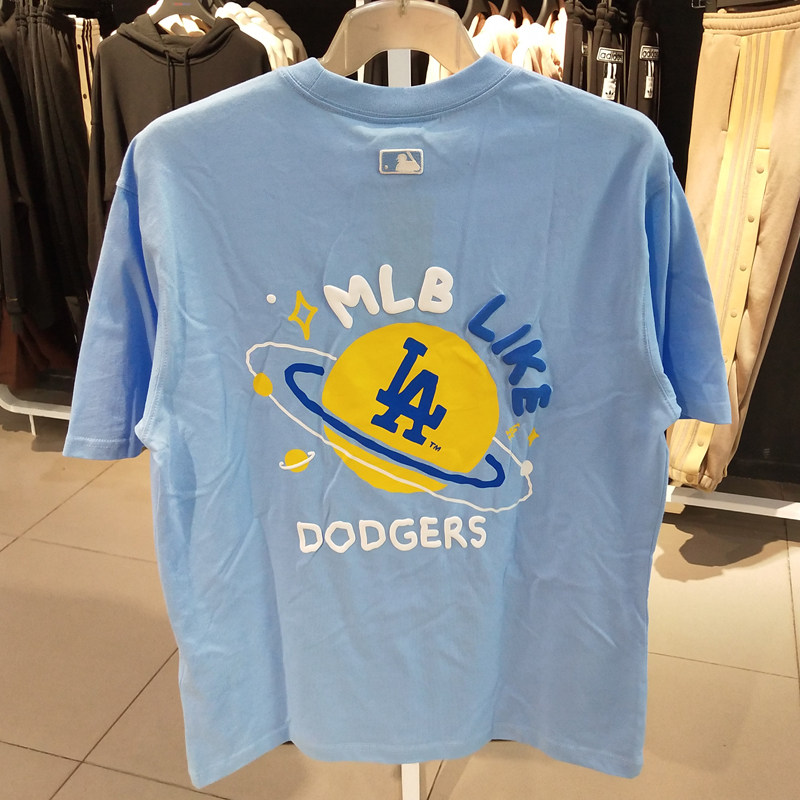 mlb短袖专柜正品洋基队ny星球印花运动休闲夏季新款男女t恤tse12