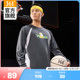 小刘鸭联名361运动t恤男2024夏季新款男士速干宽松长袖篮球服上衣