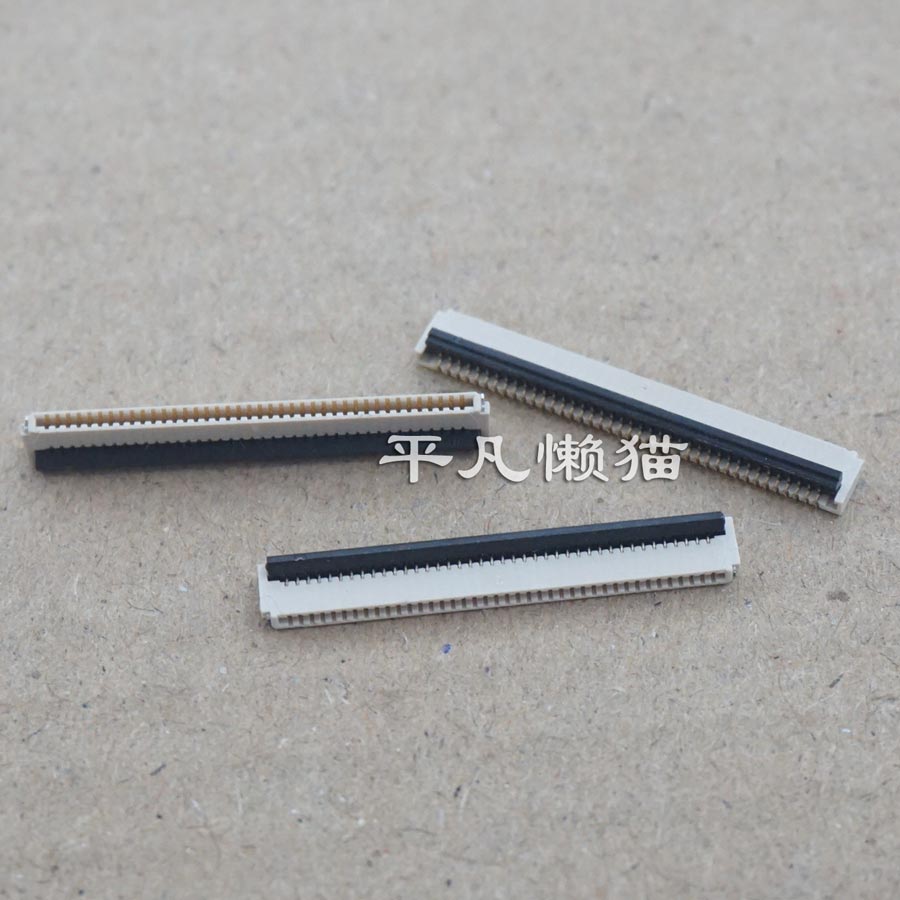 FPC 40针 0.5MM间距 前插后翻 插座 笔记本 卡扣座 高1.0mm