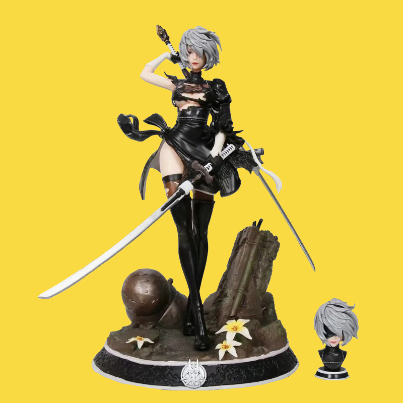 尼尔机械纪元hunter2b小姐姐手办双头雕性感游戏模型雕像摆件