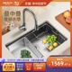 欧琳水槽大单槽 厨房洗菜池家用洗碗槽 304不锈钢洗菜盆纳米水槽