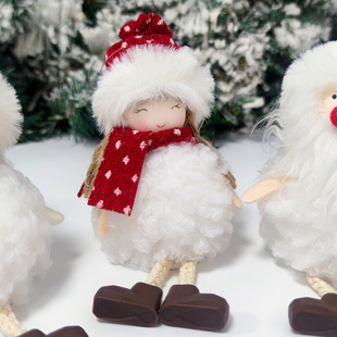 圣诞老人雪人小挂件毛绒天使女孩挂件摆件圣诞树装饰圣诞节装饰品
