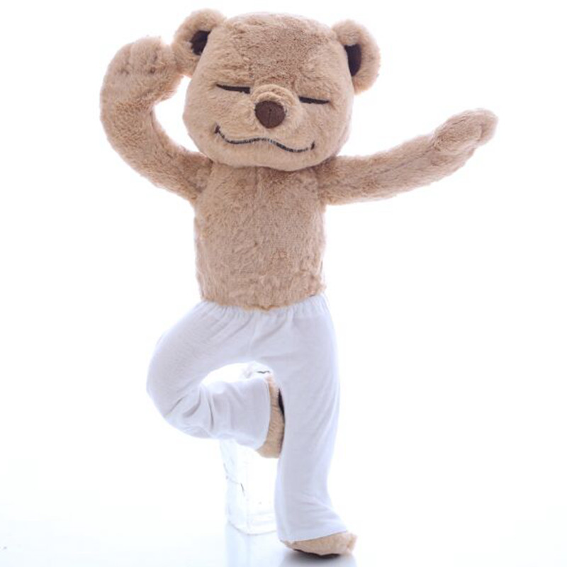 00折后价￥109ins爆款瑜伽熊公仔毛绒玩具软骨泰迪熊玩偶儿童安抚小熊