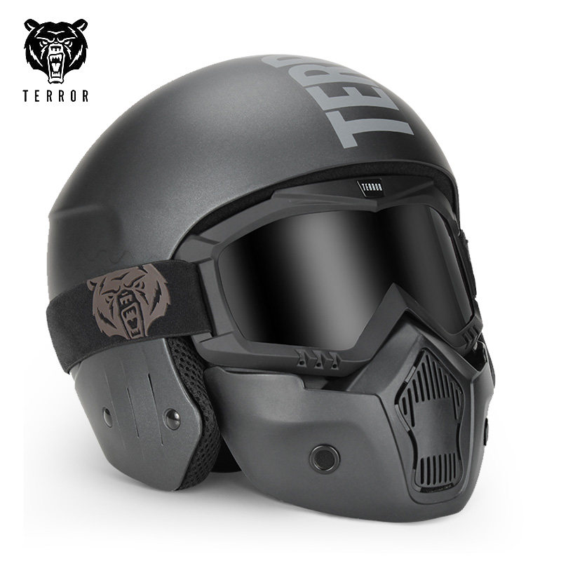 terror探锐滑雪头盔帽套眼镜一体全盔单双板男女通用专业内硬头套