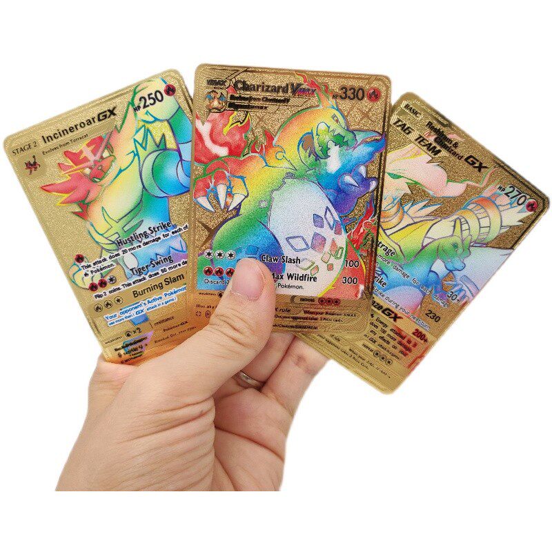 精灵宝可梦卡牌喷火龙金属pokemon卡片神奇剑盾皮卡丘超梦收藏卡