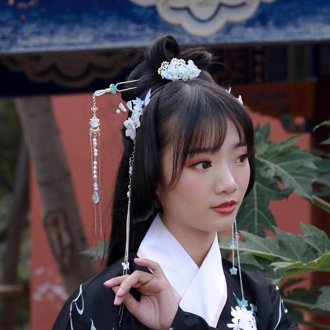 皇磊抖音同款汉服头饰古风发箍流苏头箍发扣头饰古装配饰古代发饰