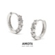AMOTE 星星镶钻S925纯银耳圈高级感耳环耳扣简约小众原创设计耳饰