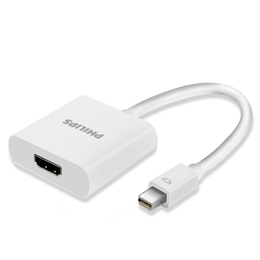 飞利浦minidp转hdmi转换器4K苹果笔记本电脑macbook Air微软surface pro投影仪雷电连接高清显示器线转接头