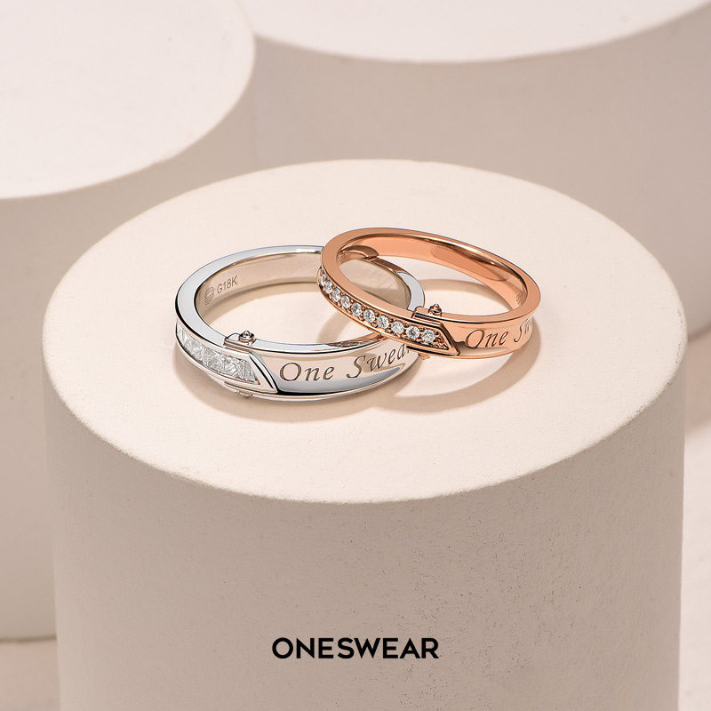 梵誓oneswear平行时空结婚对戒18k金对戒定制铂金婚戒情侣对戒