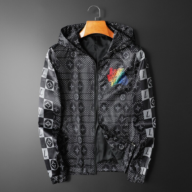 lvнck奢侈品牌秋季新款休闲时尚百搭青连帽夹克衫外套男装潮牌