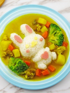 小兔子饭团模具套装儿童米饭磨具DIY盖浇饭咖喱饭卡通宝宝餐工具