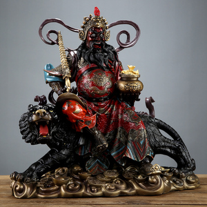 dz佛具 武财神赵公明 纯铜招财 镇宅辟邪店铺供奉五路财神神像