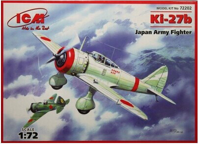 清仓icm拼装飞机模型72202日军ki27战斗机飞机模型
