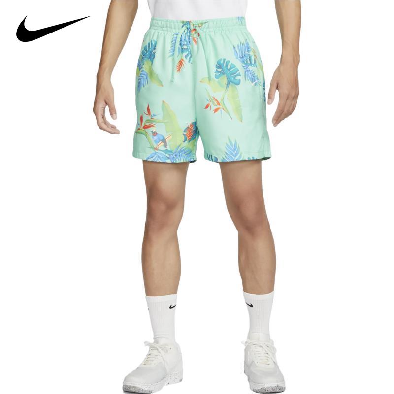 Nike耐克男裤新款抽绳植物印花日常休闲运动短裤FQ0350-349