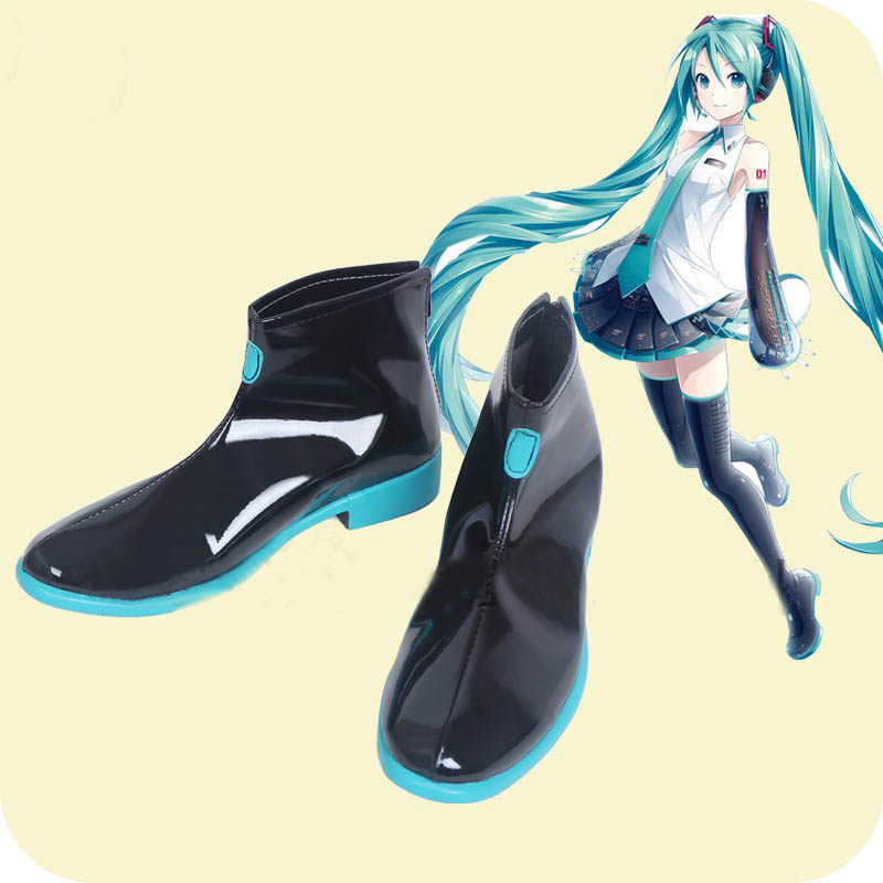 初音未来cos鞋来图定制cosplay鞋
