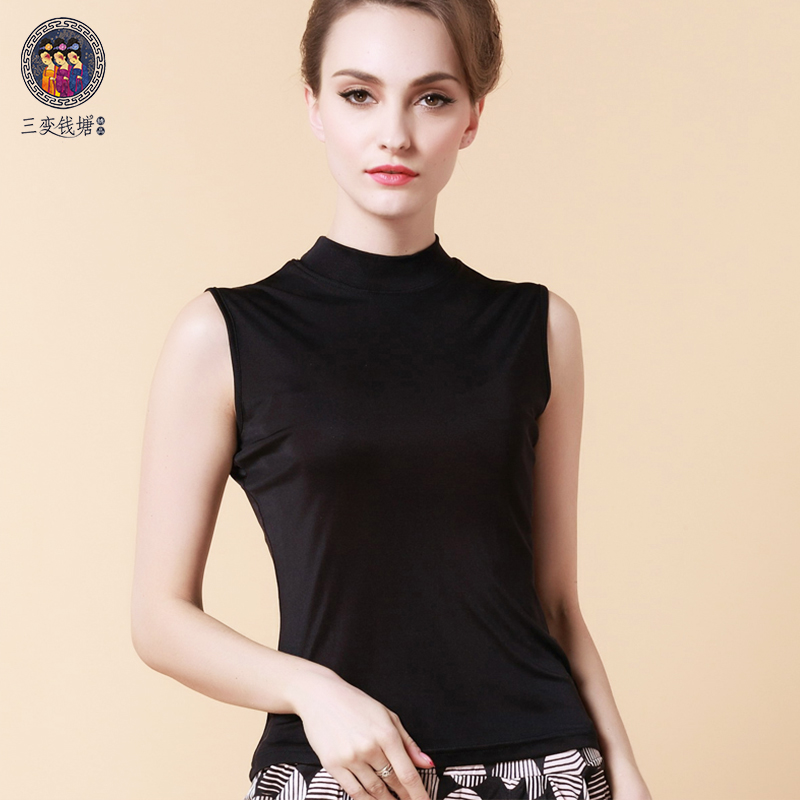 Three variants Qiantang Spring and summer Women's wear Primer T-shirt Self cultivation Real silk knitting Half a Sleeveless Internal lap vest jacketin the Women's clothing/Boutique , Wool sweater category - from Buy2taobao.com to provide professional Taobao agent buy service