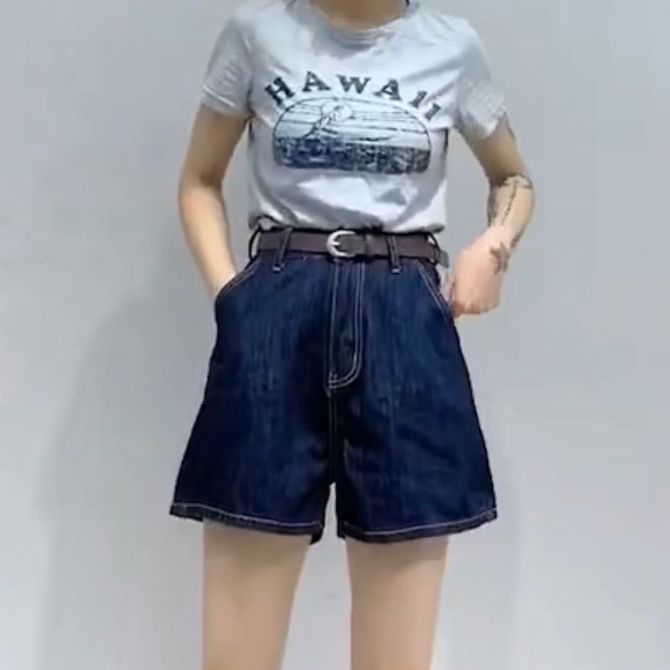 Baggy jeans 2020 summer new pattern Thin section Broad leg trousers lady Exorcism Paige Show thin full marks shortsin the Women's clothing/Boutique , Jeans category - from Buy2taobao.com to provide professional Taobao agent buy service