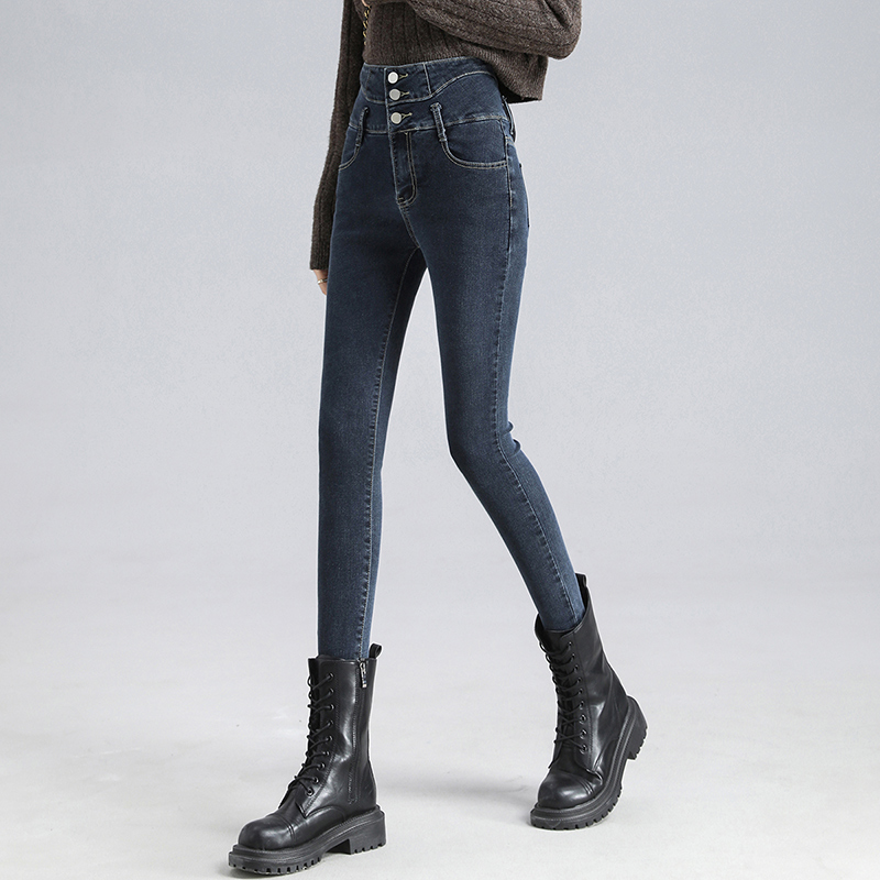 Paige Elastic force Jeans Self cultivation 2021 Spring new pattern Show thin Significantly higher Nine points trousers pencil Pencil Pantsin the Women's clothing/Boutique , Jeans category - from Buy2taobao.com to provide professional Taobao agent buy service