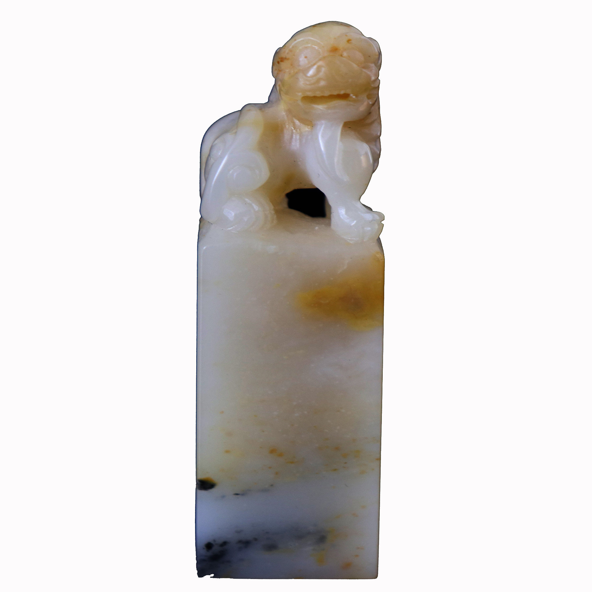 昌化鸡血石冻石印章 75.47克