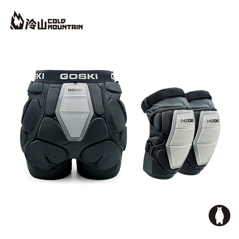 冷山雪具精选2021新款goski护具套装滑雪内穿护臀护膝两件套pro
