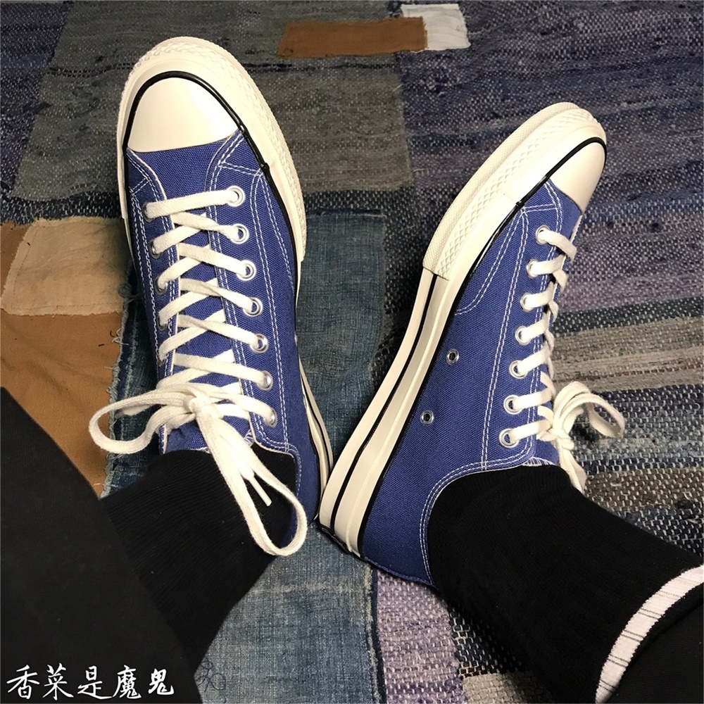 Converse匡威1970S海军蓝高低帮三星标帆布男女鞋162064C162055C