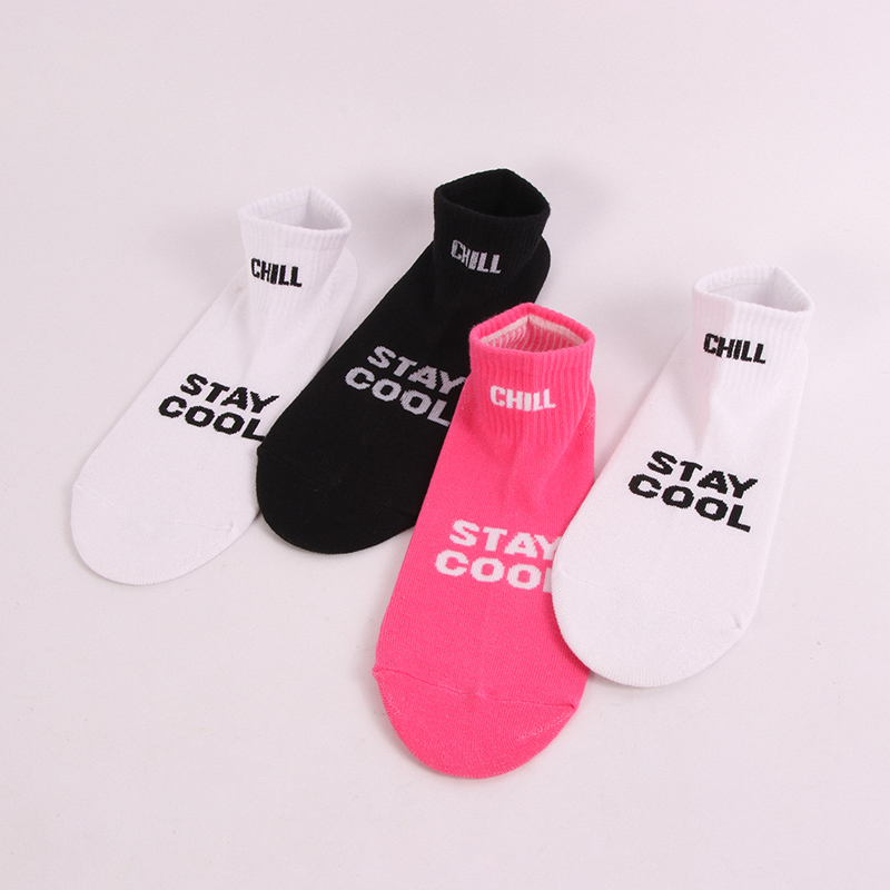 uniquesocks春夏季短袜子男女欧美街头staycool字母chill低帮潮袜