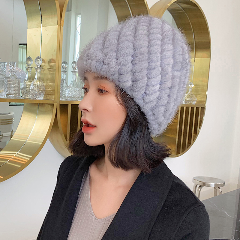 婴儿帽子冬季保暖水貂绒针织帽可爱兔耳朵套头帽潮男女宝宝毛线帽