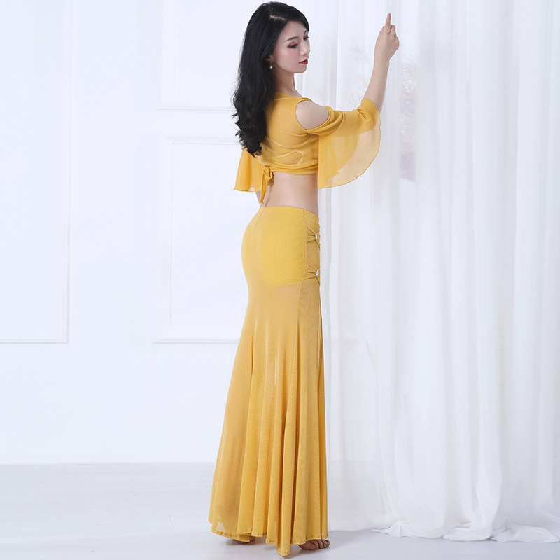 琪亚肚皮舞服装女初学者2020新款套装练功服性感莫代尔长裙表演服