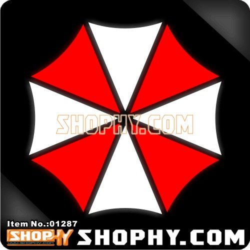 汽车踏板车自行车贴纸反光01287生化危机保护伞公司psv彩贴