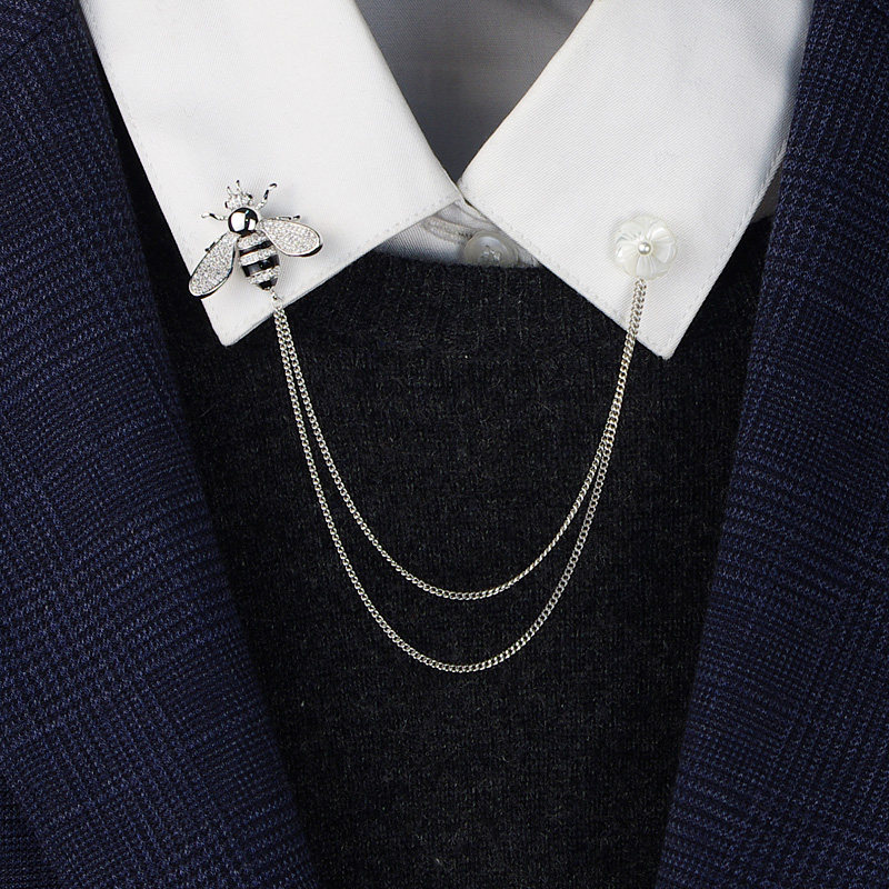 【礼盒装】饰品男士衬衫领口针领带棒衬衣配饰领针领带针brooch