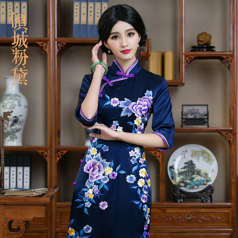 倾城粉黛旗舰店的优惠券大全—倾城粉黛旗袍2021夏季新款复古大牌端庄