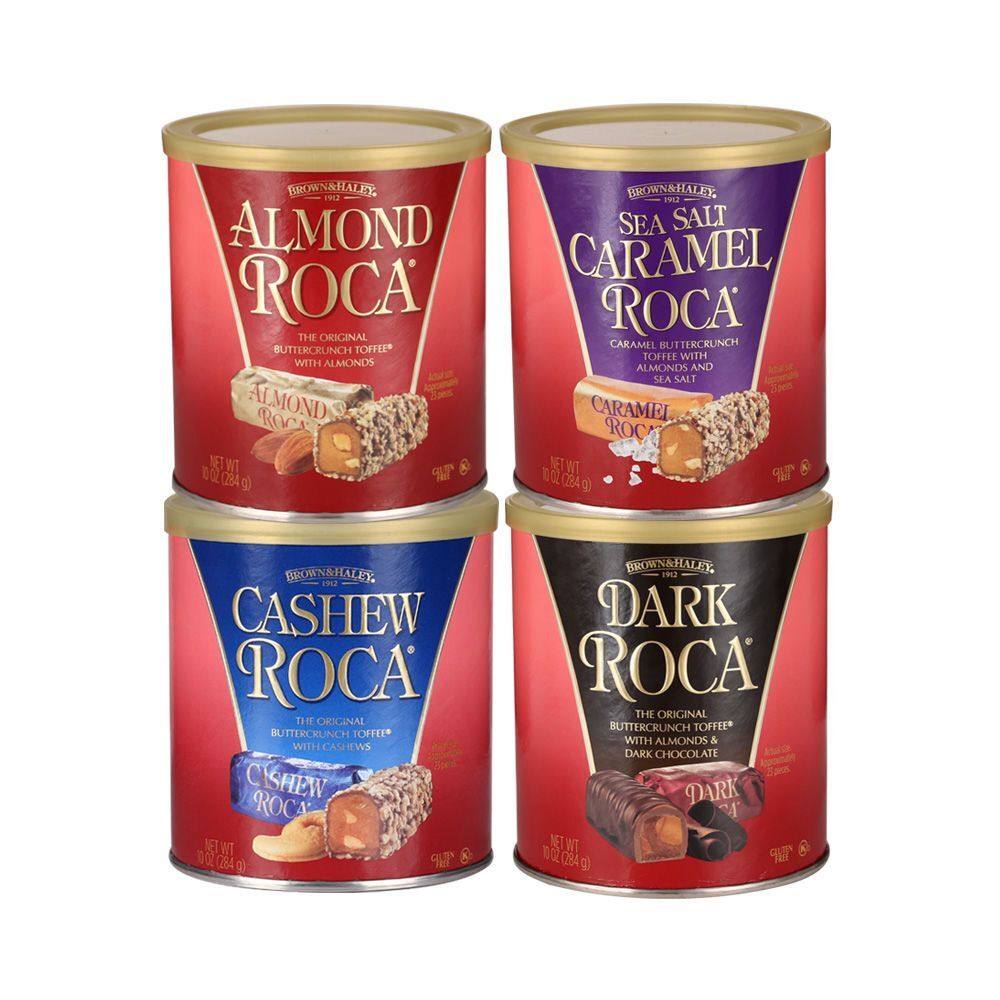 美国almond roca乐家杏仁糖巧克力糖284g 扁桃仁咖啡腰果黑巧4味